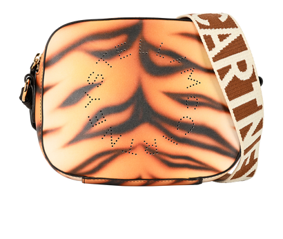 Logo Tiger Camera Bag, &pound;395, Handbags, Brown/Orange, Faux Leather, Front view